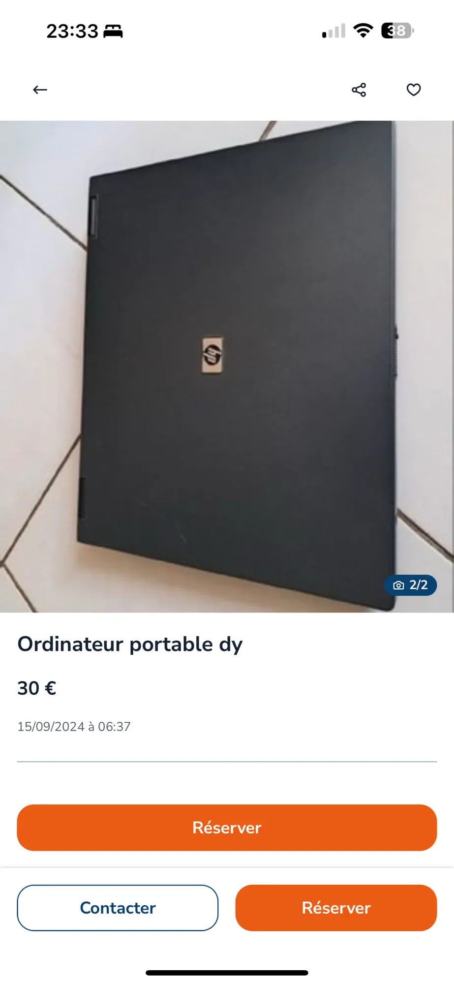 Post Bluesky du 18 septembre 2024 Laptop « dy » instead « hp ».